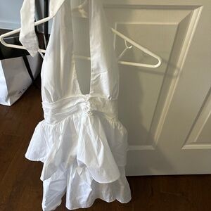 White Halter Dress